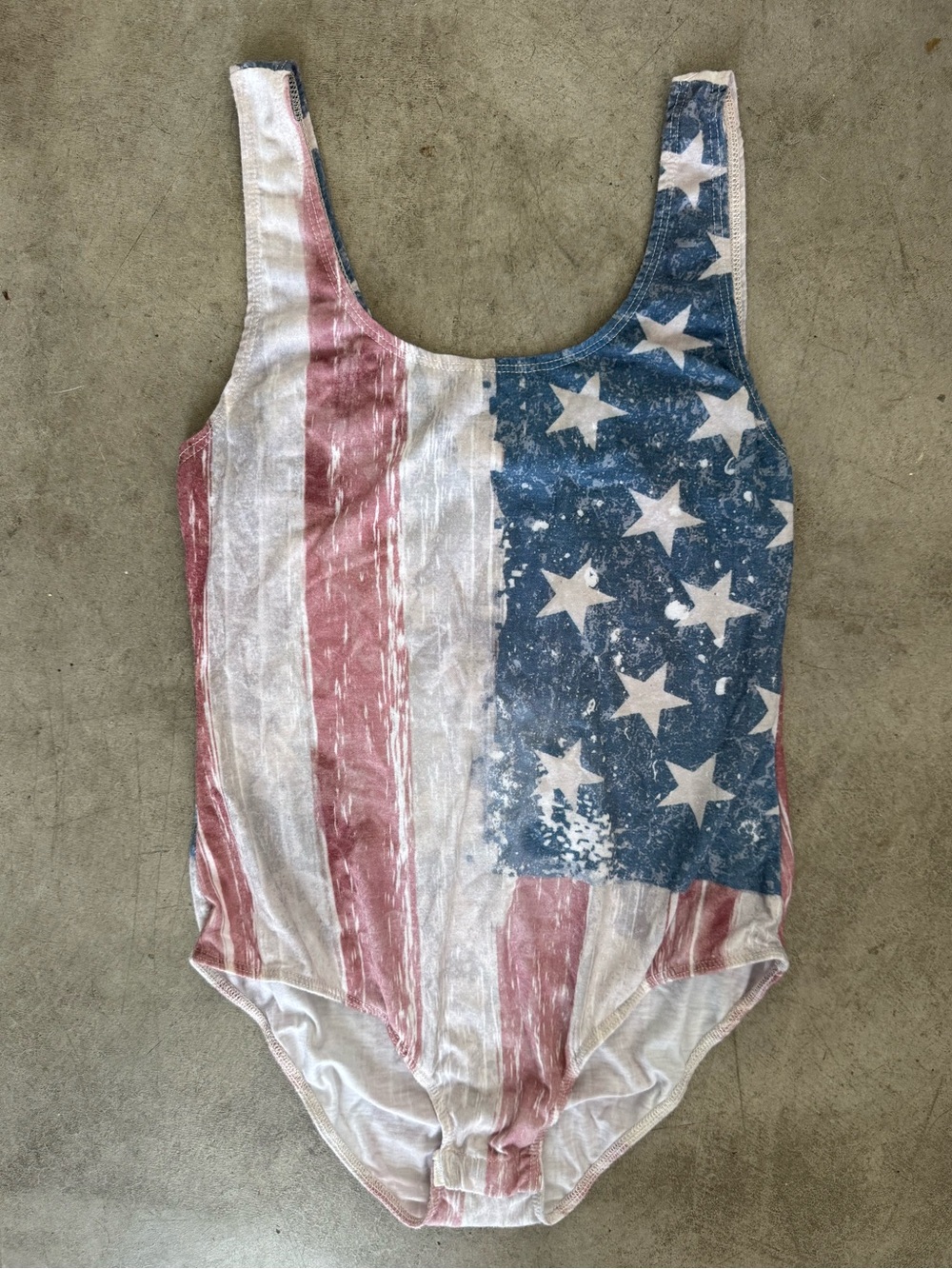 American Flag One-Piece Bodysuit - Red, White & Blue